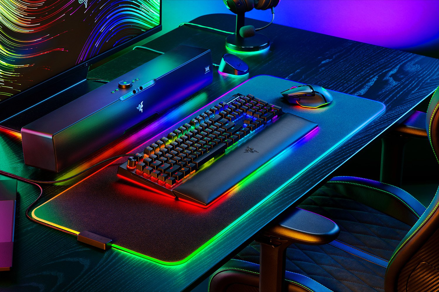 Razer BlackWidow V4 Pro Gaming Keyboard 8 Macro Keys Media Buttons Command Dial Orange Switches Chroma RGB USA Layout QWERTY ISO