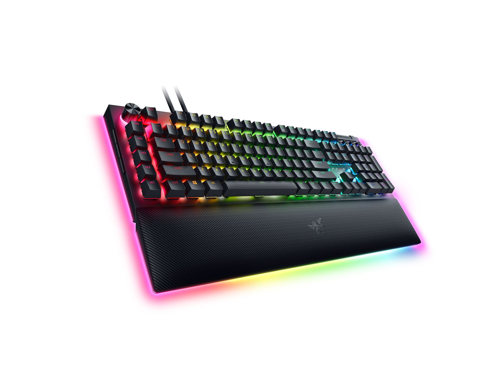 Razer BlackWidow V4 Pro Gaming Keyboard 8 Macro Keys Media Buttons Command Dial Orange Switches Chroma RGB USA Layout QWERTY ISO