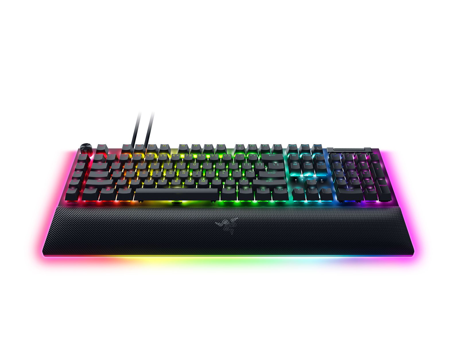Razer BlackWidow V4 Pro Gaming Keyboard 8 Macro Keys Media Buttons Command Dial Orange Switches Chroma RGB USA Layout QWERTY ISO
