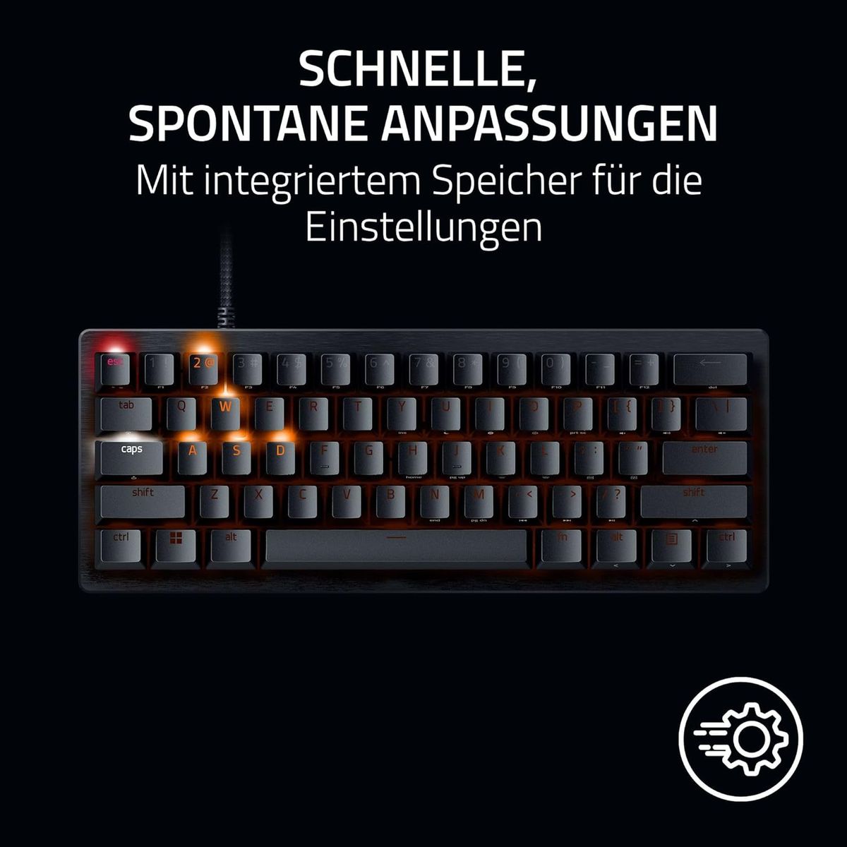 Razer Huntsman V3 Pro Mini USB-C Analog Optical Switches Chroma RGB DEU Layout QWERTZ
