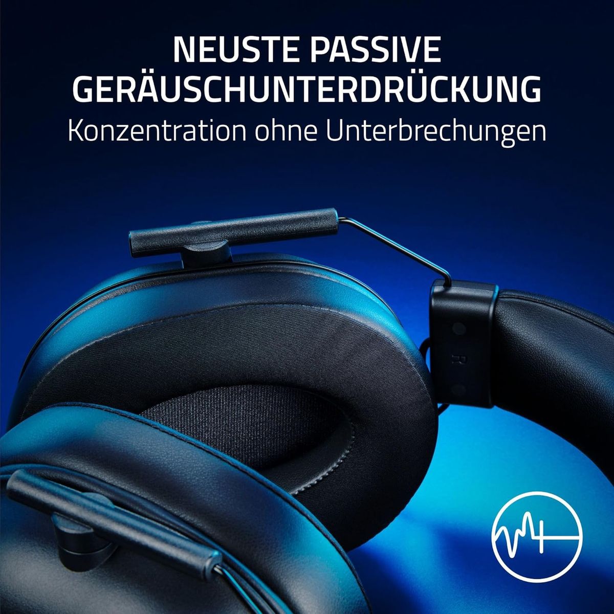 Razer Blackshark V2 X (Playstation) - Kabelgebundenes E-Sport Headset für Playstation Konsole (250g, Nierenmikrofon, 50mm Treiber, Passive Geräuschunterdrückung, 3,5mm Anschluss) Schwarz