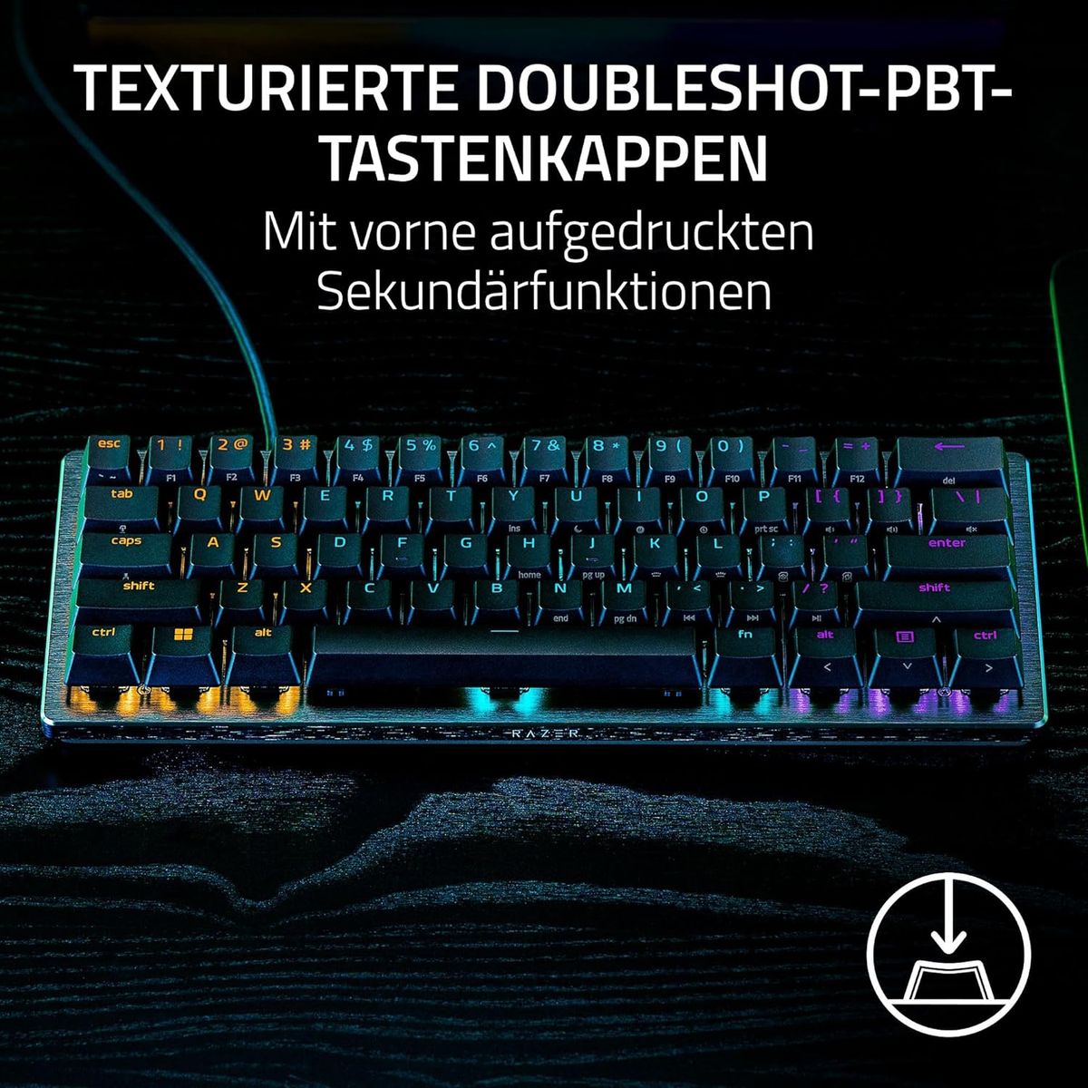 Razer Huntsman V3 Pro Mini USB-C Analog Optical Switches Chroma RGB DEU Layout QWERTZ
